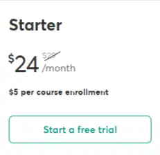 LearnWorlds Starter Pricing